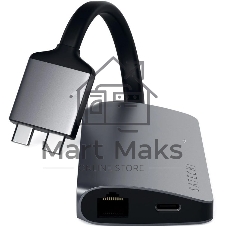 Док-станция Satechi ST-TCDMMAM, USB Type-C, USB/USB Type-C/HDMI/RJ-45,SD/microSD,USB Type-C
