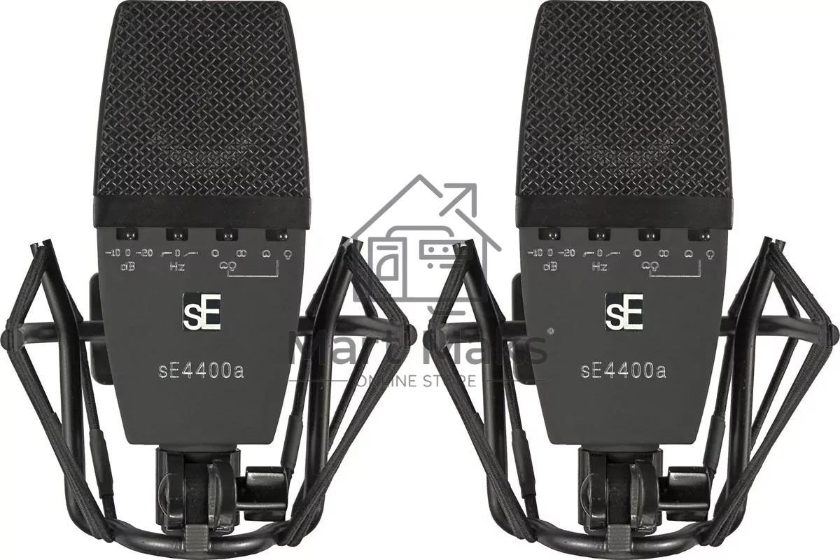 Микрофон конденсаторный sE Electronics sE 4400 (P) подобранная пара, 20 Гц - 20 кГц, кардиоида, всенаправленная, восьмерка, гиперкардиоида, комплектация: держатель 