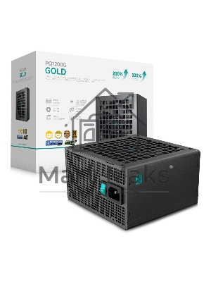 Блок питания Deepcool/GamerStorm PQ1200G (ATX 3.1, 1200W, Full Cable Management, PWM 120мм fan, 80 PLUS GOLD, Active PFC + Half Bridge + DC/DC, Full Japanese Capasitors, Gen5 PCIe) RET
