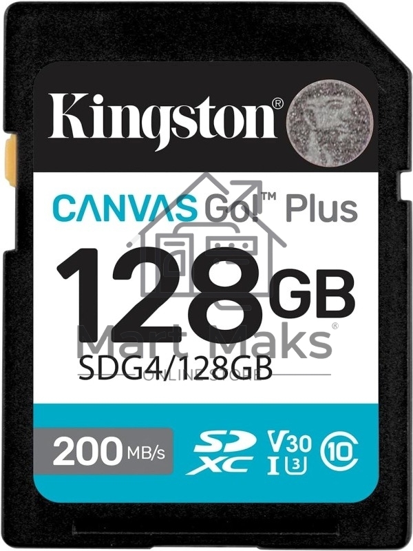 Флеш карта SDXC 128GB Kingston SDG4/128GB Canvas Go! Plus w/o adapter