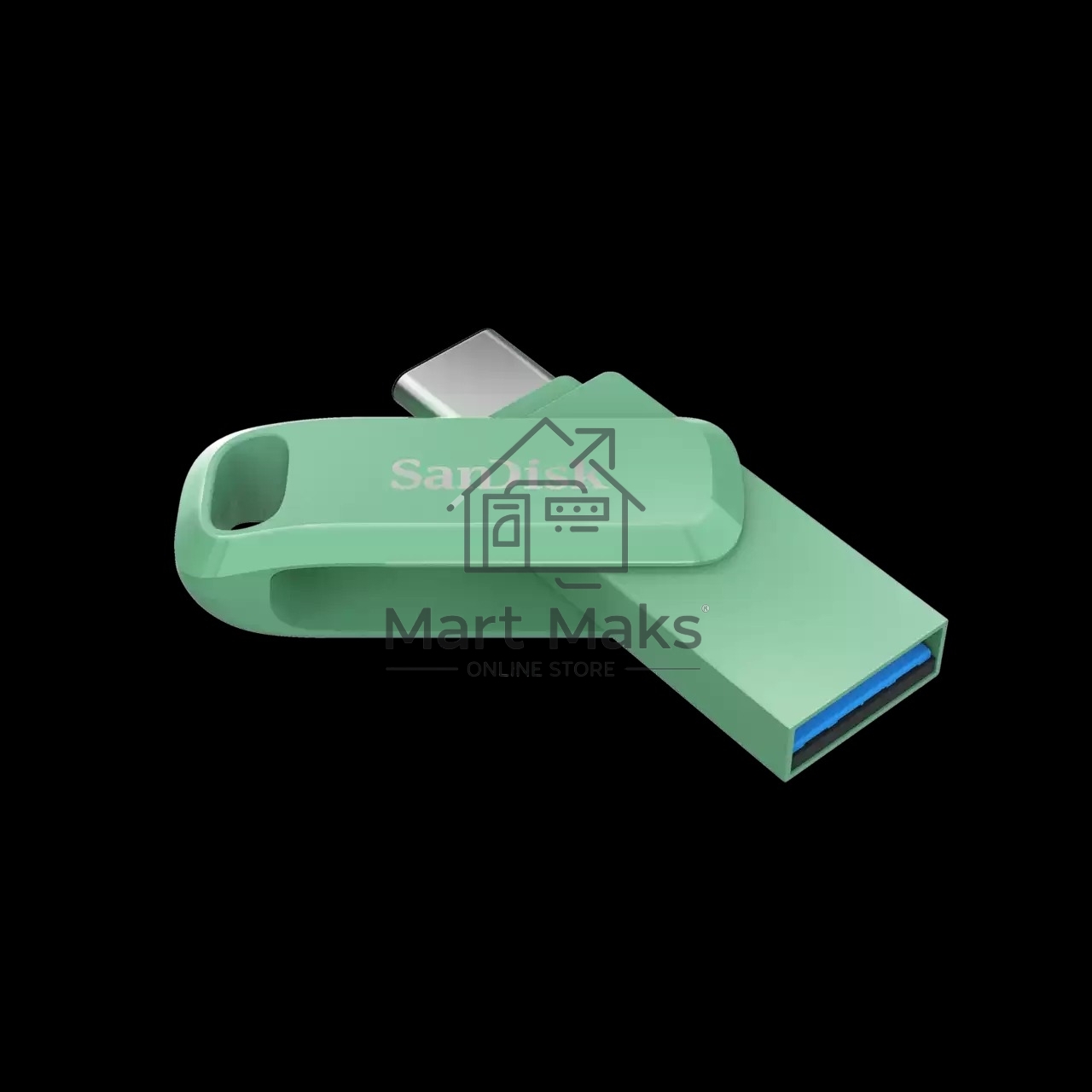 Флешка USB R/W SanDisk SDDDC3 128Gb, USB3.1 Type-C, зеленая