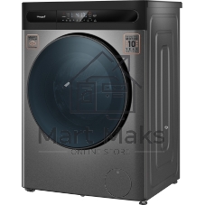 Стиральная машина Weissgauff WMD 49411 DC Inverter серебристая, загрузка фронтальная 11 кг, 1200 об/мин., класс: B