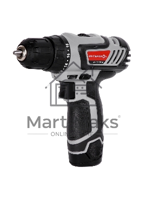 Аккумуляторная дрель-шуруповерт ИНТЕРСКОЛ ДА-10/12ЭР 28 ПРОМО, 12В, 1400 об/мин, с 1 АКБ 2 Ач и ЗУ