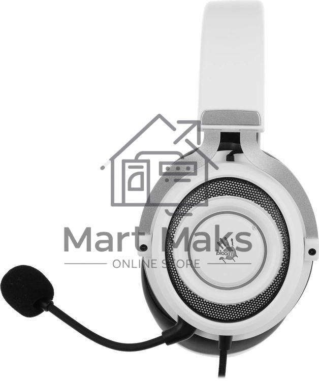 Гарнитура проводная с микрофоном A4Tech Bloody G535 белый/черный 2м мониторные USB оголовье (G535 (BLACK+WHITE) USB)