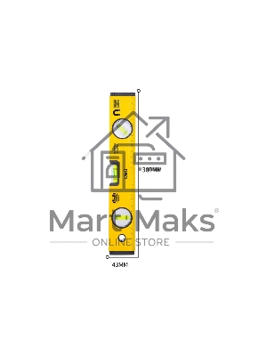 Строительный уровень Deli DL290300 300мм Алюминиевый сплав. Мягкая резина на обоих концах. Магнит для удобства эксплуатации. Измерение под углом 45°.