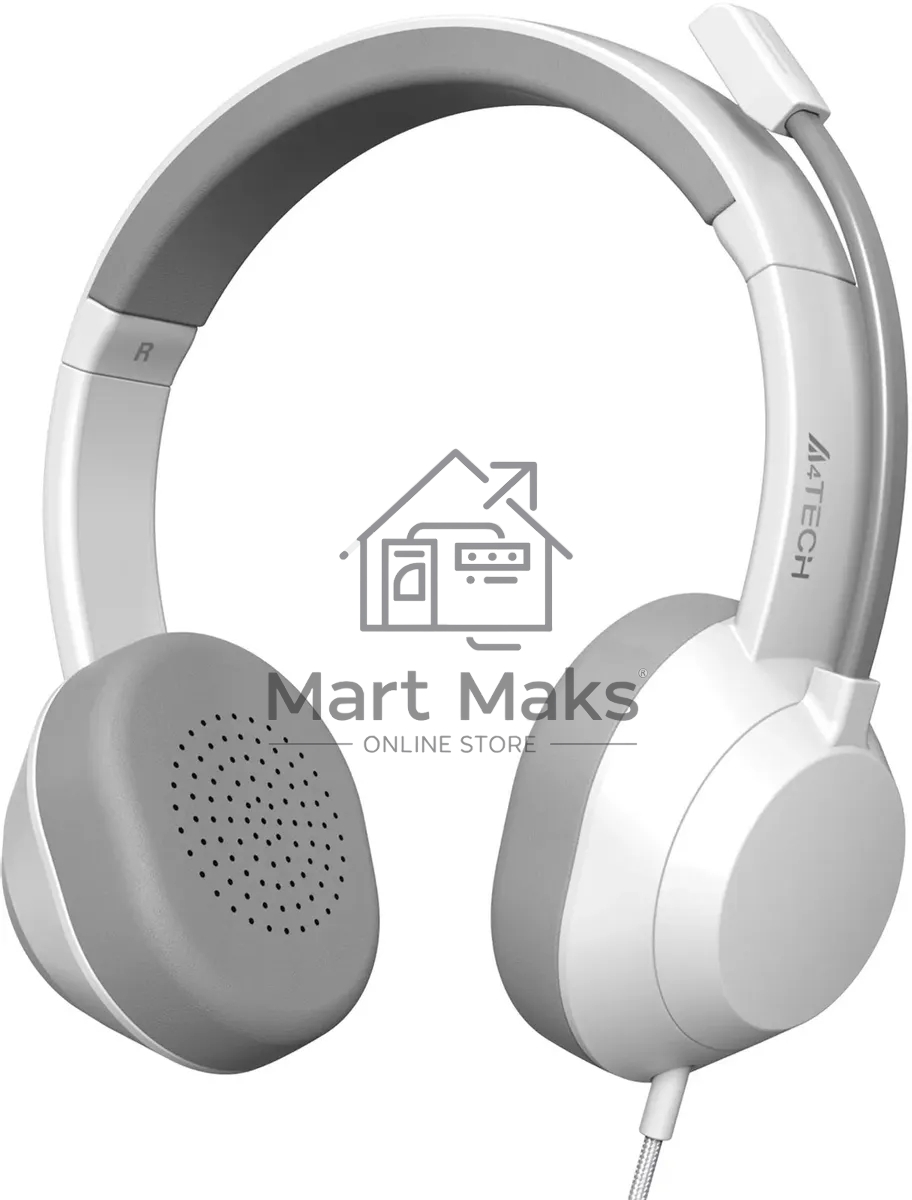 Наушники с микрофоном A4Tech Fstyler FH150U белый/серый 2м накладные USB оголовье (FH150U WHITE)