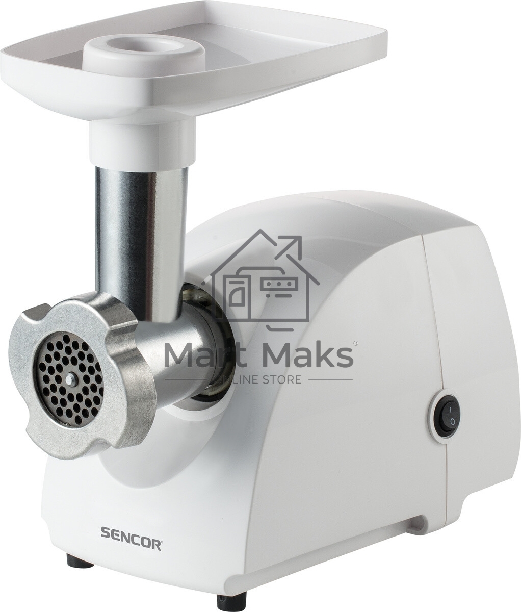 Мясорубка электрическая Sencor SMG 4200WH белый, 500 Вт, 0.5 кг/мин, защита от перегрузки, насадки - 3