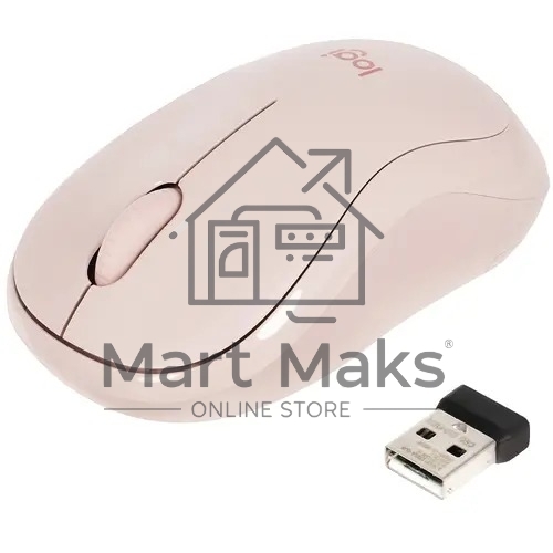 Мышь беспроводная Logitech M221 розовый, 1000 dpi, радиоканал, USB, кнопки - 3