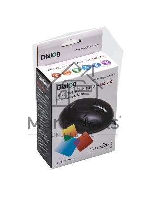Мышь проводная Dialog Comfort MOC-10U черный, 1200 dpi, USB, кнопки - 3