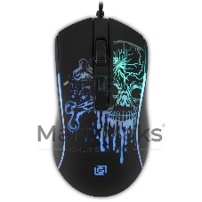 Мышь проводная Oklick 702G черный, 3600 dpi, USB, кнопки - 4