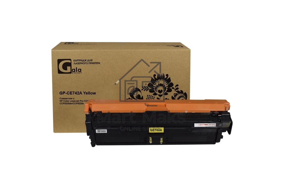 Картридж лазерный GalaPrint GP-CE742A желтый (7300 стр) для HP Color LaserJet CP5225