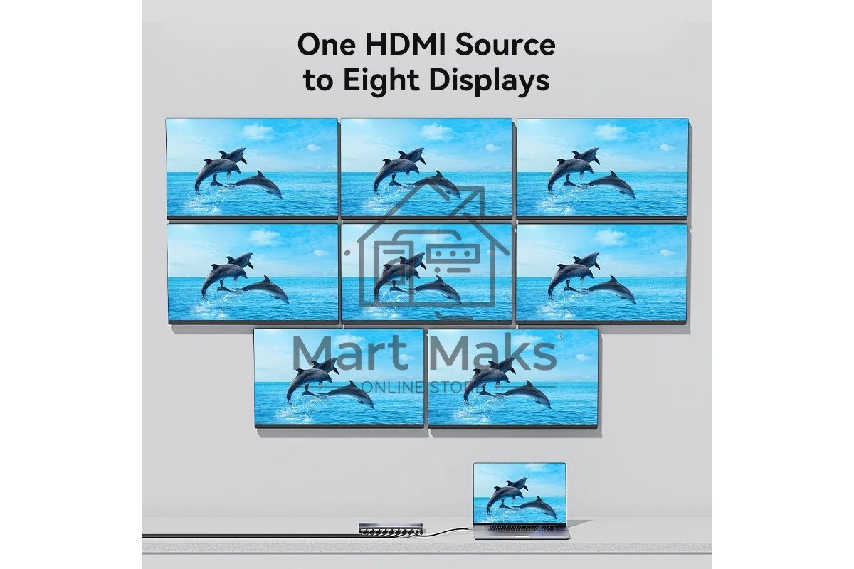 Разветвитель - сплиттер Vention HDMI 19F/8x19F на 8 мониторов