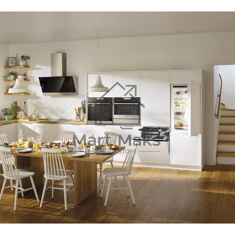 Встраиваемый холодильник Gorenje NRKI4182A1 белый двухкамерный 180/68л морозилка снизу, No Frost