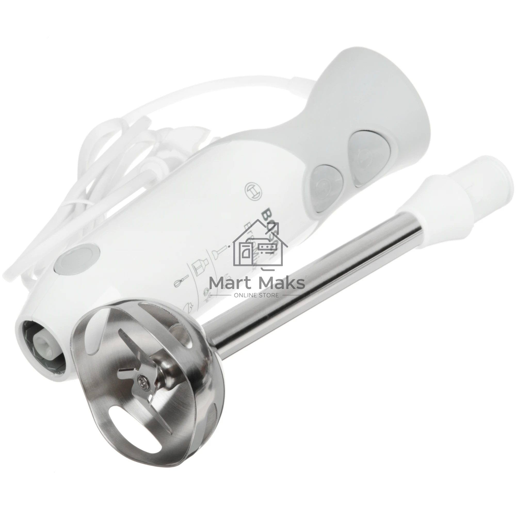 Блендер погружной Bosch MSM66120 600 Вт, белый/серебристый