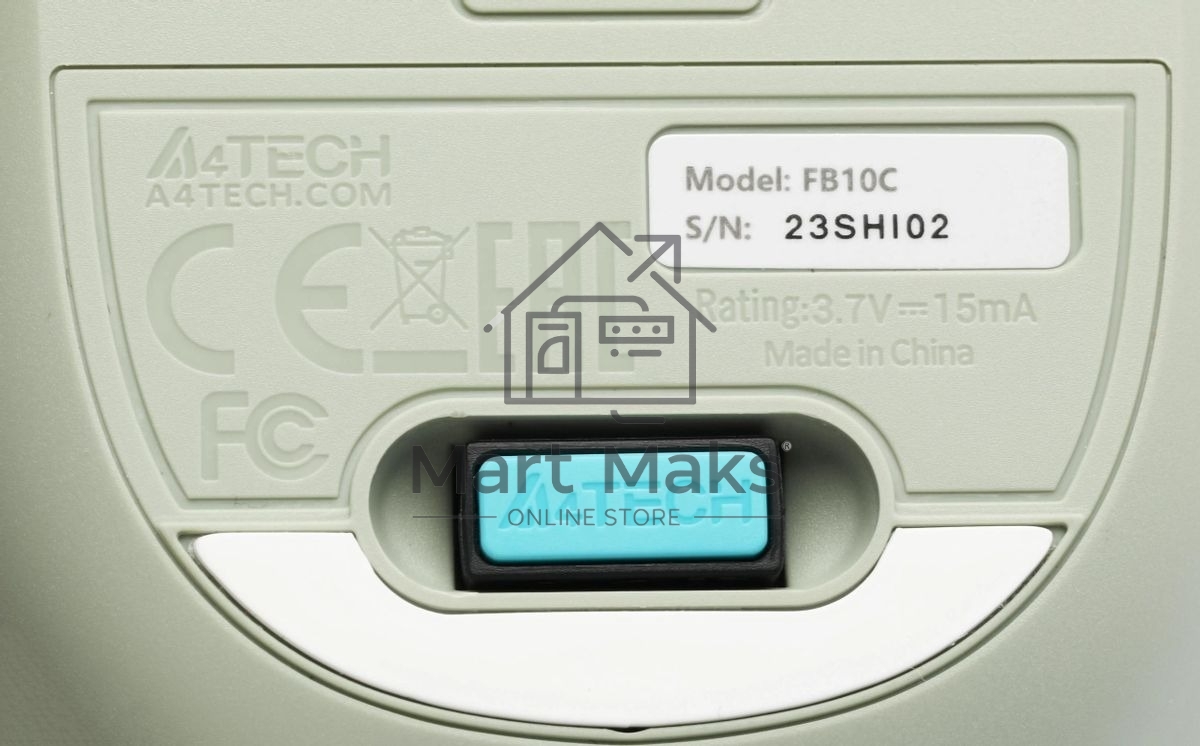 Мышь беспроводная A4Tech Fstyler FB10C зеленый, 2000 dpi, радиоканал, Bluetooth, USB, кнопки - 4