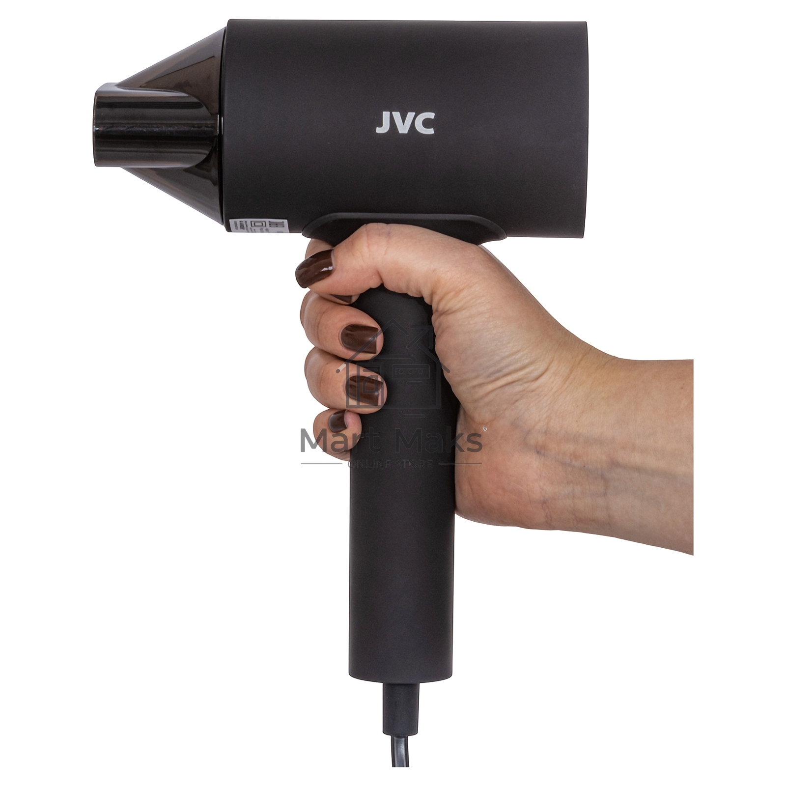 Фен JVC JHD011 черный, 1600 Вт