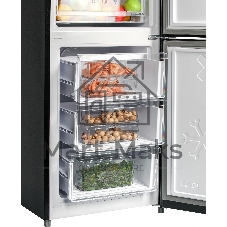 Холодильник Nordfrost RFC 390D NFGB черное матовое стекло двухкамерный 240/95л морозилка снизу