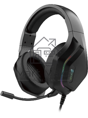 Наушники с микрофоном Oklick HS-L600G черный 2.2м мониторные USB оголовье (1939588)