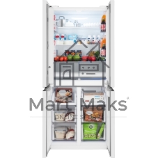 Холодильник Weissgauff WCD 450 W NoFrost Inverter белый трехкамерный 287/163л морозилка снизу, No Frost, Side by Side