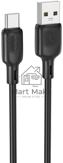 Кабель BOROFONE (6941991115554) BX113 USB 3.0A для Type-C черный 3 м