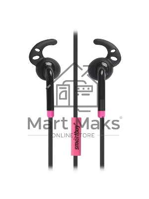 Универсальная мобильная гарнитура Smartbuy FIT, черный/розов (SBH-410)