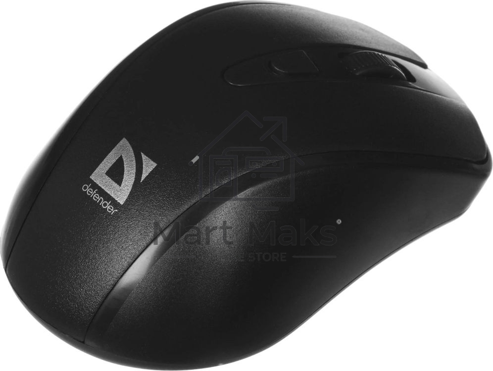 Мышь беспроводная Defender Datum MM-265 черный, 1600 dpi, радиоканал, USB, кнопки - 4