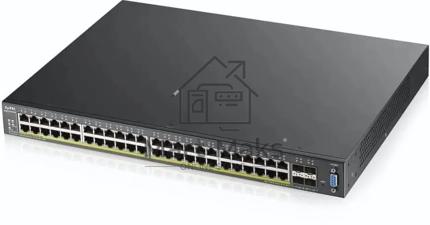 Коммутатор ZyXEL XGS2210-52HP, 48×1 Гбит/с + 4×10 Гбит/с SFP+, управляемый