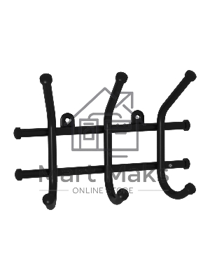 Вешалка настенная ЗМИ Норма 3 черный ВН 64 Ч