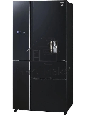 Холодильник Sharp SJWX99ABK серый, трехкамерный морозилка снизу 423/179л