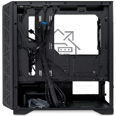 Компьютерный корпус без блока питания HSPD M321, Mesh Mini-tower, черный, slide TG, 0.45 SPCC, 2x140мм ARGb+1x120мм ARGb mATX, mITX 160/340/184мм 2x2.5