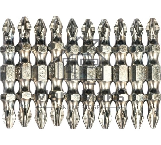 Набор бит Gross 11217 двухстор. ph2-pz2х45 мм сталь s2 10 шт.