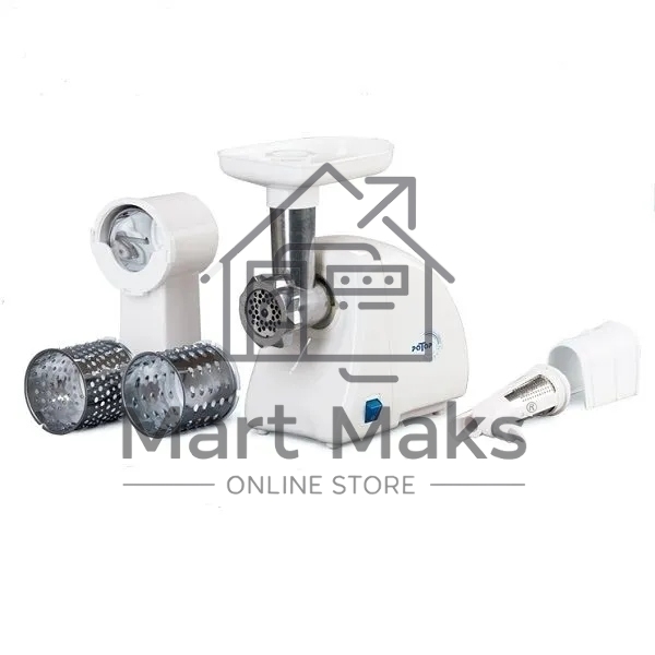 Мясорубка электрическая Ротор Экстра М ЭМШ 35/250-3 белый, 1500 Вт, 0.6 кг/мин, насадки - 4