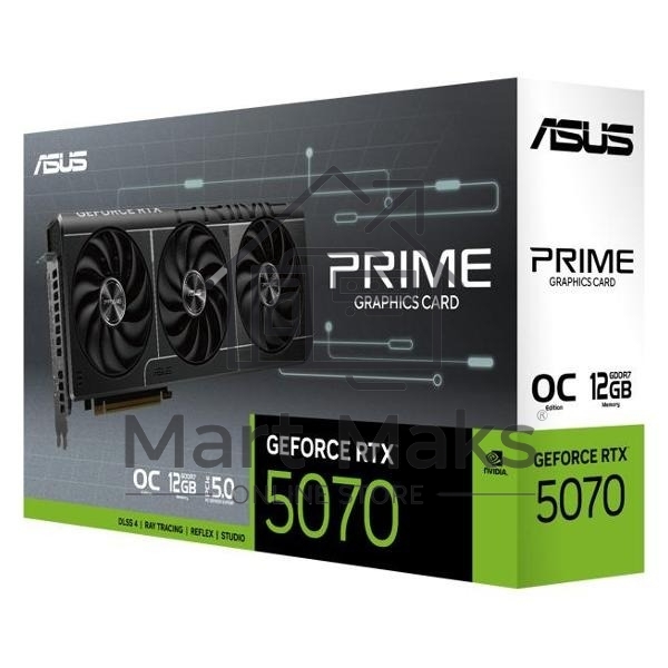 Видеокарта ASUS PRIME-RTX5070-O12GRTX5070,HDMI*2,DP*3,12G,D7; 90YV0M10-M0NA00
