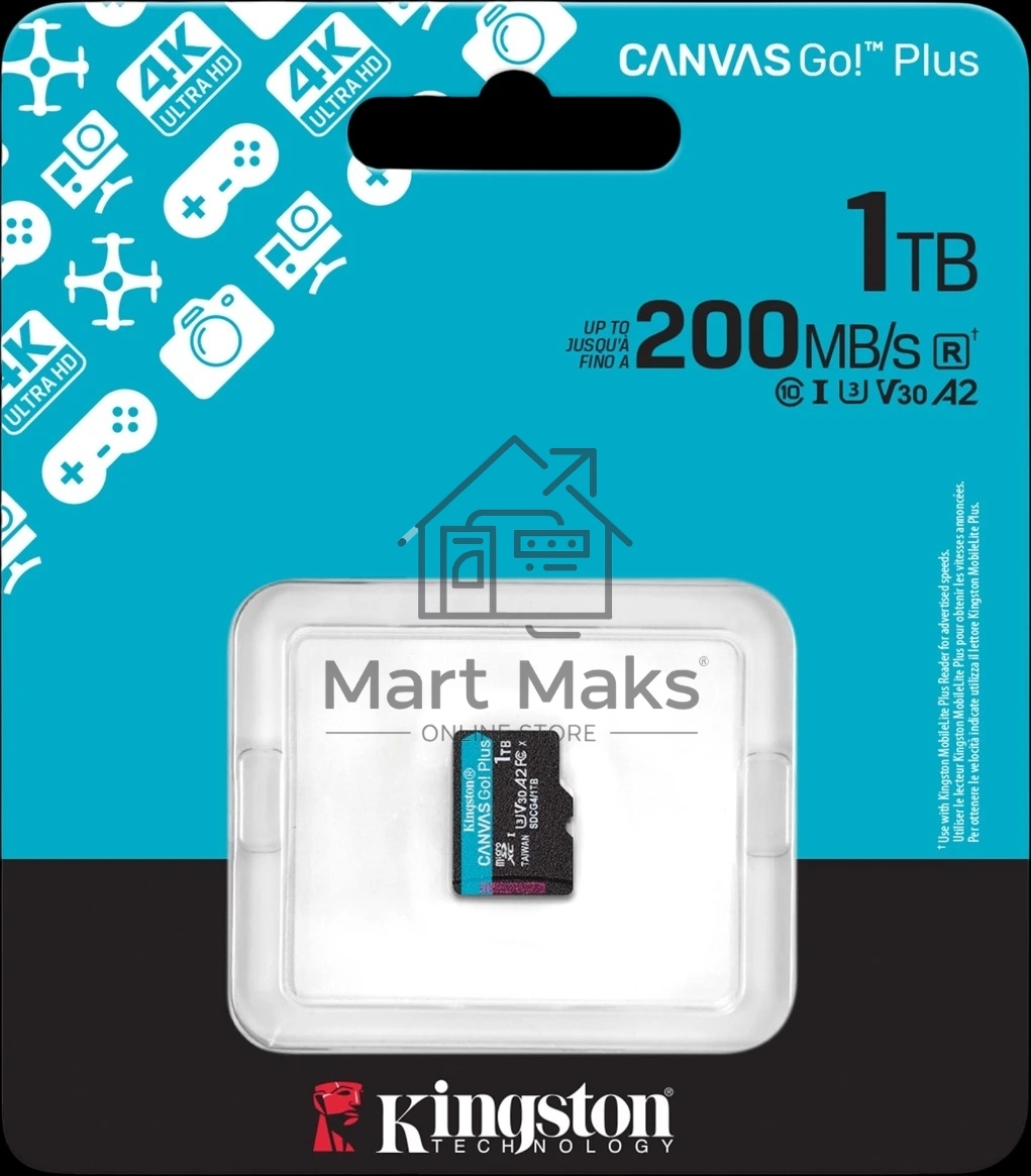 Флеш карта microSDXC 1TB Kingston SDCG4/1TBSP Canvas Go! Plus w/o adapter