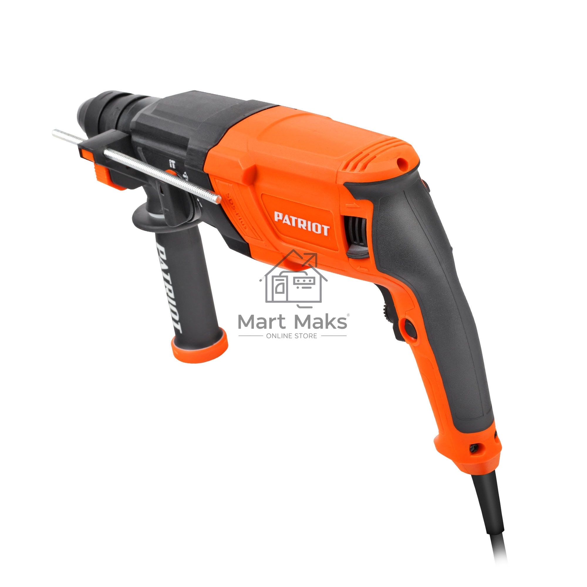 Перфоратор PATRIOT RH 243Q, SDS+, мощность 770 Вт, 2.6 Дж, 3 режима работы, быстросменный патрон QCC, макс.диаметр 24мм, глубиномер, кейс