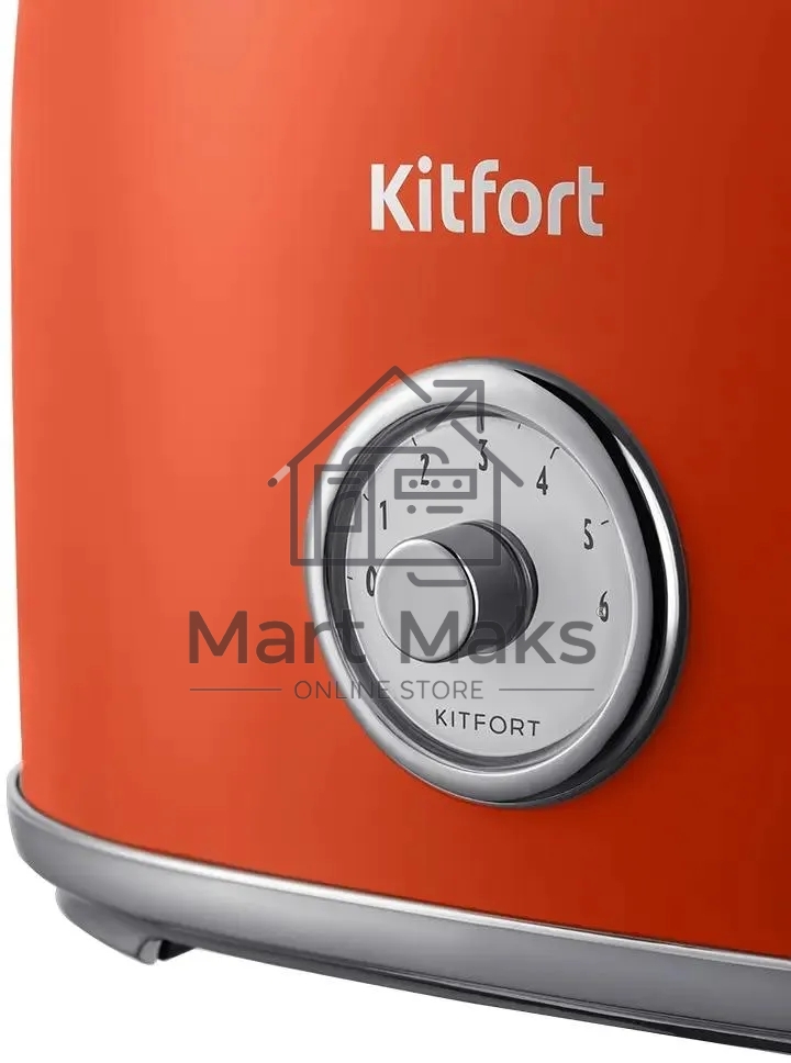Тостер Kitfort КТ-6456 980Вт красный/серебристый