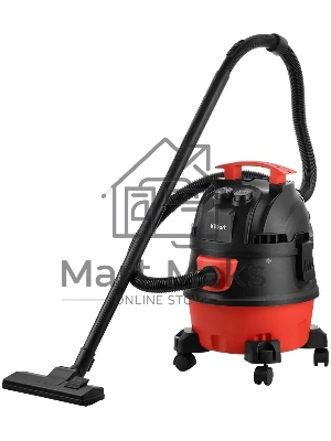 Пылесос Kitfort КТ-5337 красный/черный, 1000/1000 Вт, уборка сухая, пылесборник контейнер 15 л