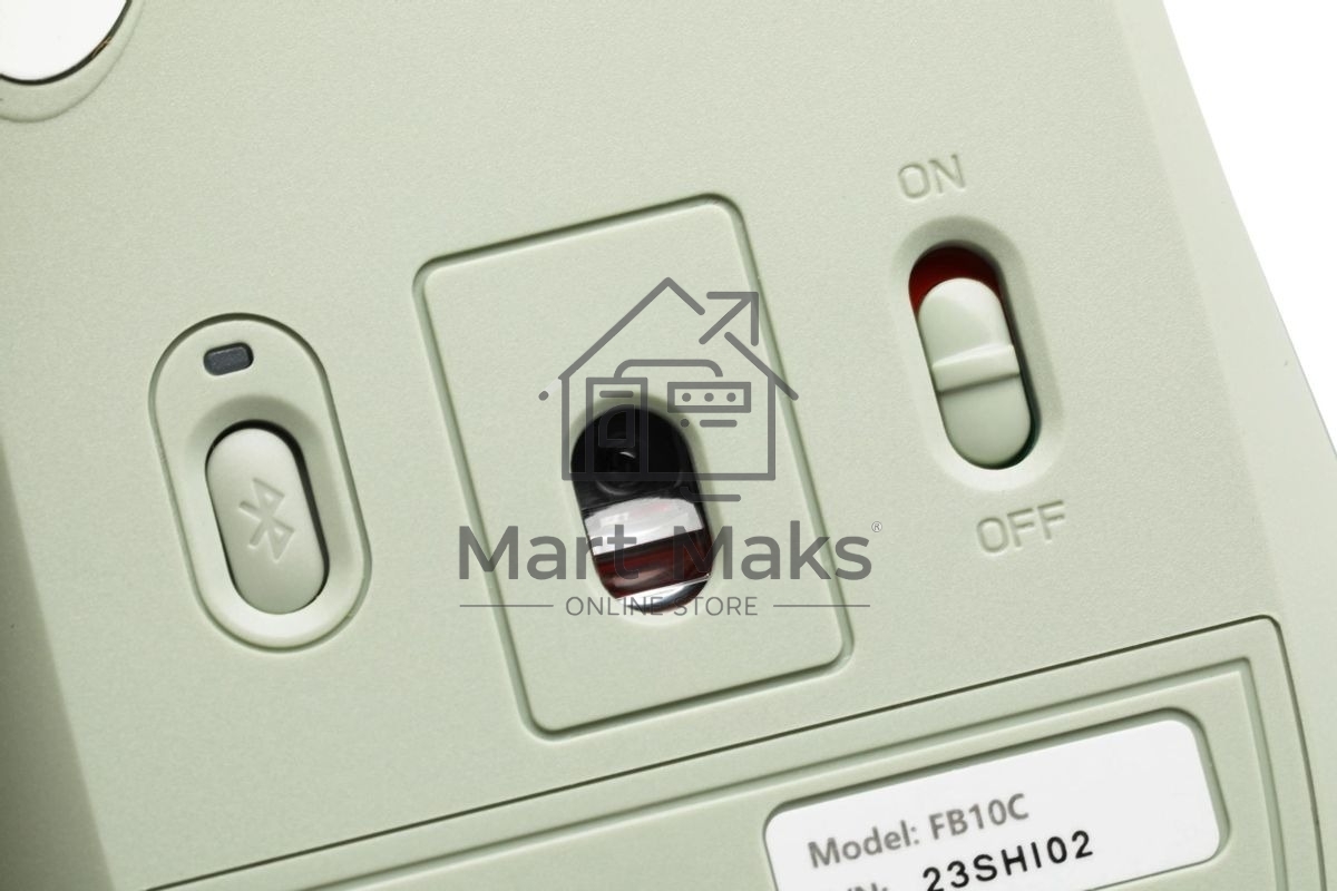 Мышь беспроводная A4Tech Fstyler FB10C зеленый, 2000 dpi, радиоканал, Bluetooth, USB, кнопки - 4