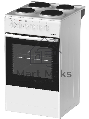 Плита электрическая Darina S EM 341 404 W белый/черный, конфорок 4 шт, духовка 50 л, 50 см x 85 см x 56 см