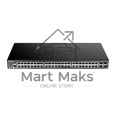 Коммутатор D-Link DGS-1250-52X/A1A, 48×1 Гбит/с + 4×10 Гбит/с SFP+, управляемый