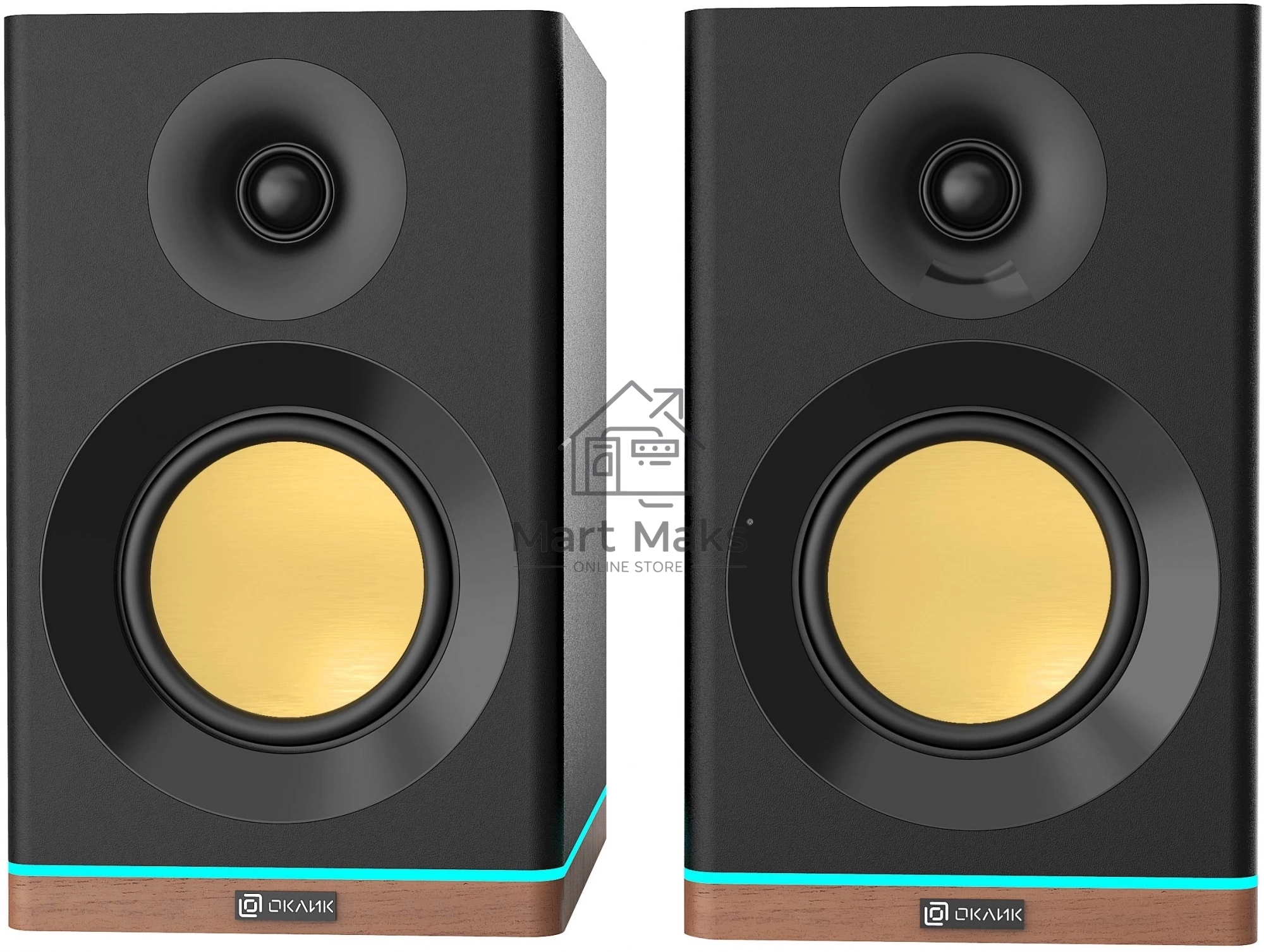 Колонки Оклик OK-605A 2.0 черный 60Вт BT
