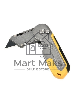 Строительный складной нож с Т-образным лезвием Deli DL007Z в комплекте 6 лезвий, сталь SK2, рукоятка из цинкового сплава