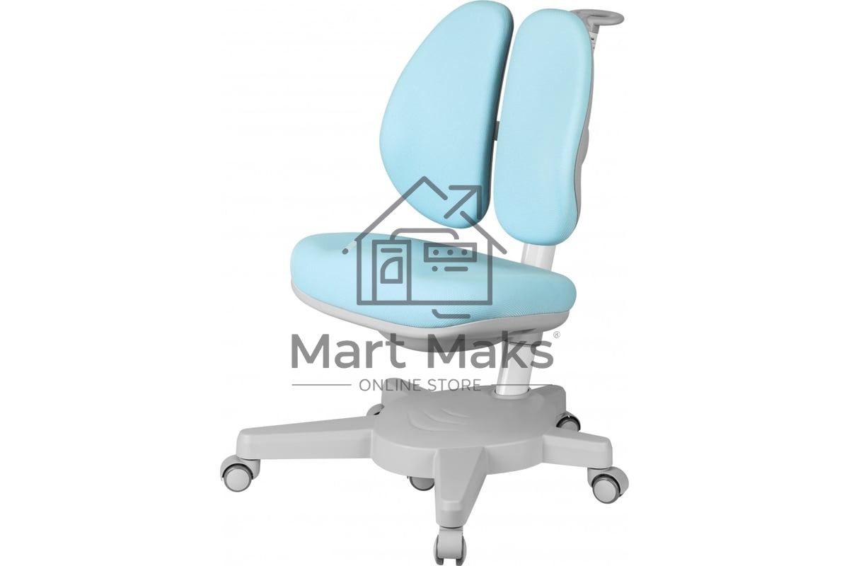 Кресло детское Cactus CS-CHR-3604BL голубой крестов. пластик серый