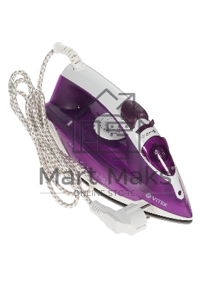 Утюг Vitek VT-8308 VT 2200 Вт, белый/сиреневый