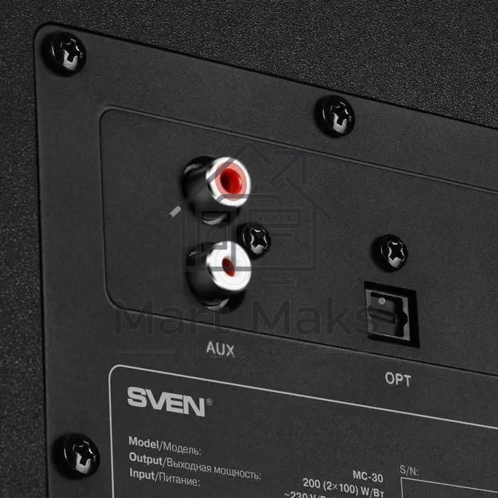 Акустическая система SVEN АС MC-30, черный (200 Вт, Bluetooth, пульт, Optical)