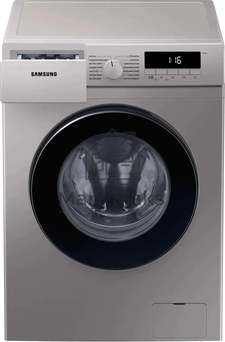 Стиральная машина Samsung WW80T3040BS/LP серебристый, загрузка фронтальная 8 кг, 1400 об/мин, класс: A