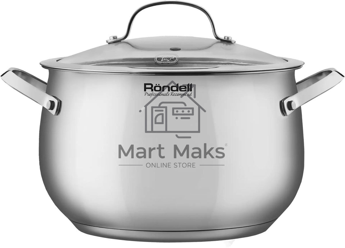 Кастрюля Rondell Calypso RDS-1672 5.8л. d=22см (с крышкой) сталь