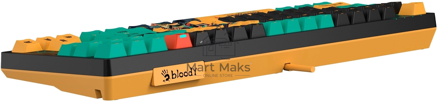 Клавиатура A4Tech Bloody AT87 Renegade проводная USB черный/зеленый