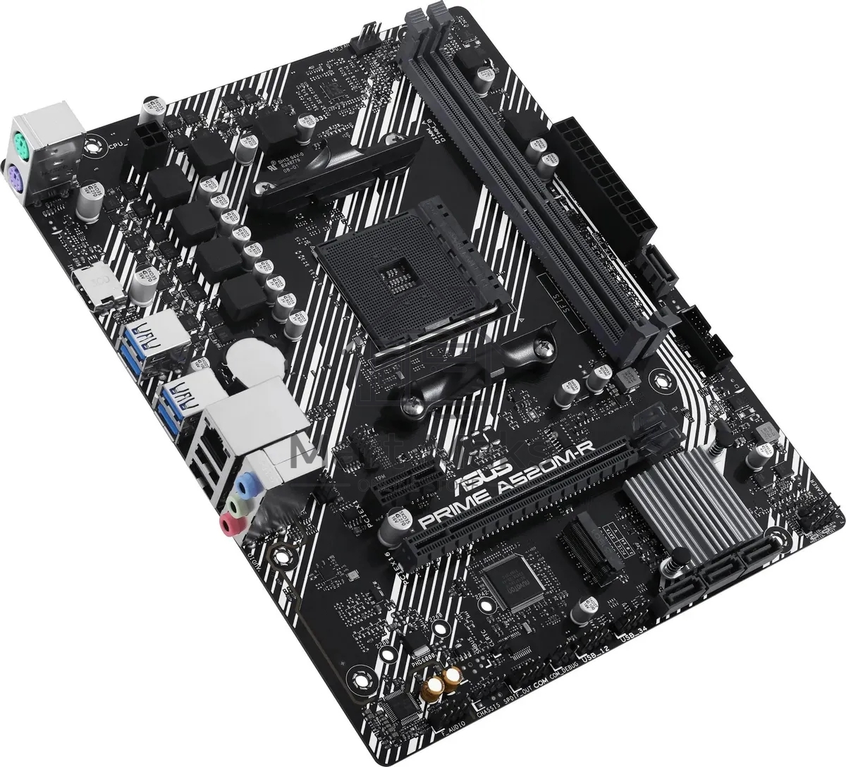 Материнская плата ASUS PRIME A520M-R, AM4, AMD A520, 2xDDR4, 4xSATA, 1xM.2, 1xPCIe 3.0 x16, 1xPCIe x1, 1xHDMI, 1x 1Gb LAN, 2xUSB-A 2.0, 4xUSB-A 3.2 Gen 1, 3x3.5 мм, 7.1, mATX