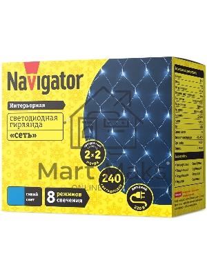 Гирлянда Navigator NGF-N01-240B-12-2x2m-230-TR-IP20